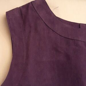 Casual Corner Silk Shirt Deep Purple Tank Top S